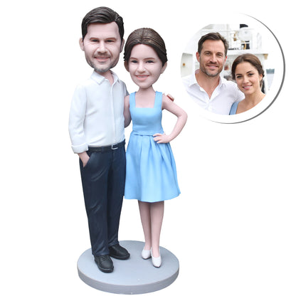 Fully customizable bobbleheads birthday gift