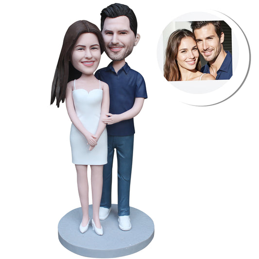 Fully customizable couples commemorative gift bobblehead doll