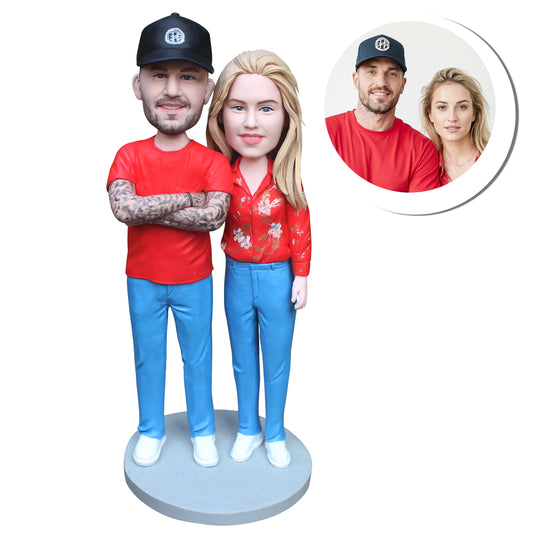 Fully customizable couple bobblehead
