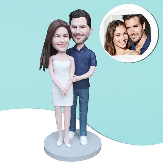 Fully customizable Valentine's Day bobbleheads
