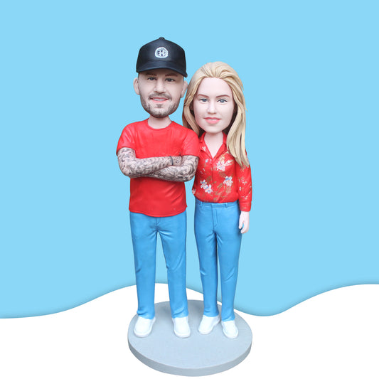 Fully customizable couple bobblehead
