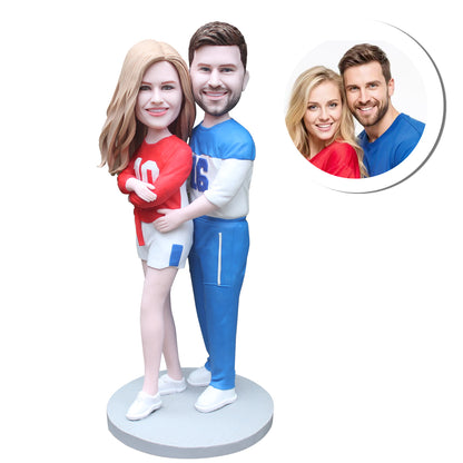 Fully customizable couples commemorative gift bobblehead