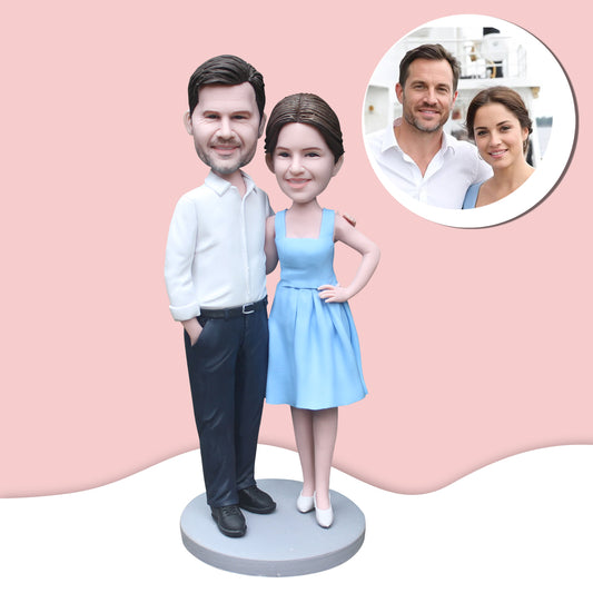 Fully customizable bobbleheads birthday gift