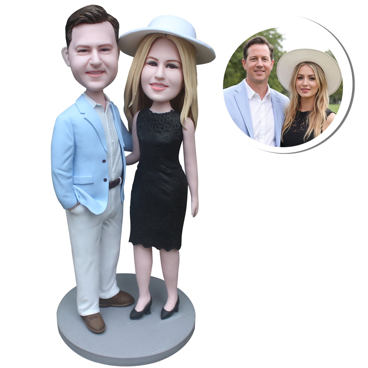 Custom-made bobblehead dolls, handmade gifts for couples.