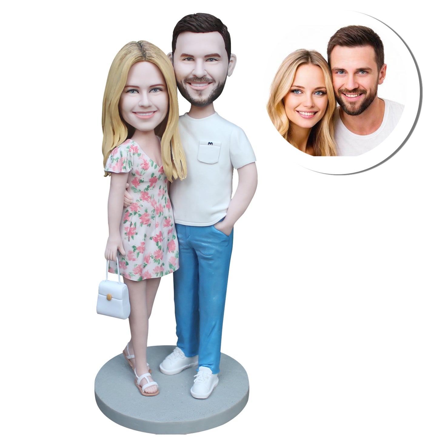 Fully customizable couple bobblehead Valentine's Day