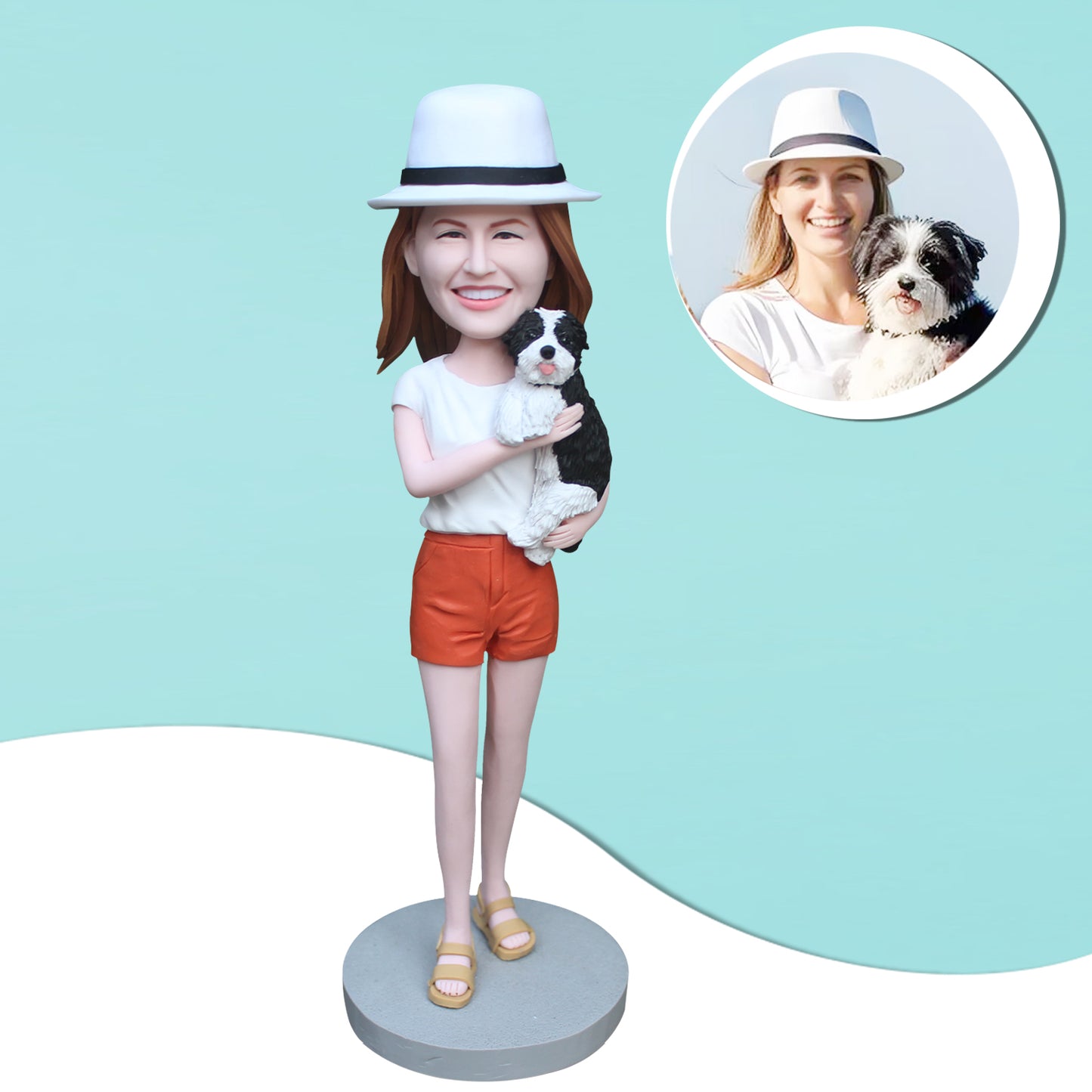 Fully customizable bobblehead + small pet
