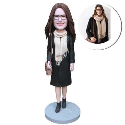 Fully customizable beauty bobblehead doll
